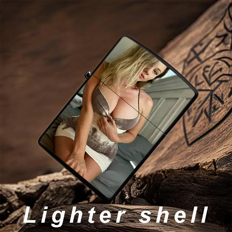 2D HD Printed Fashionable Beauty Metal Lighter Shell,