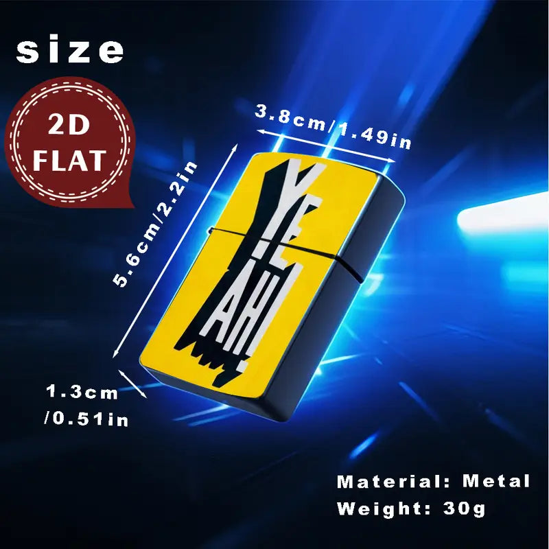 2D Retro Bold "YE AH" Text Design Lighter Shell, 2D Retro Bold "YE AH" Text Design Lighter Shell,