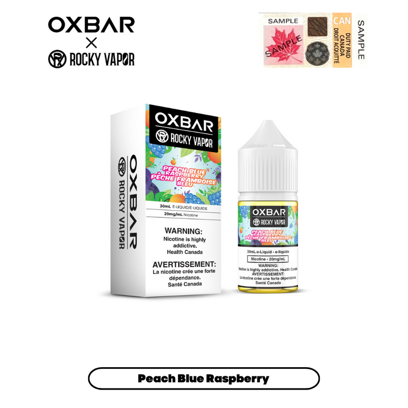 [CLEARANCE] Rocky Vapor x Oxbar E-Liquids – Peach Blue Raspberry,