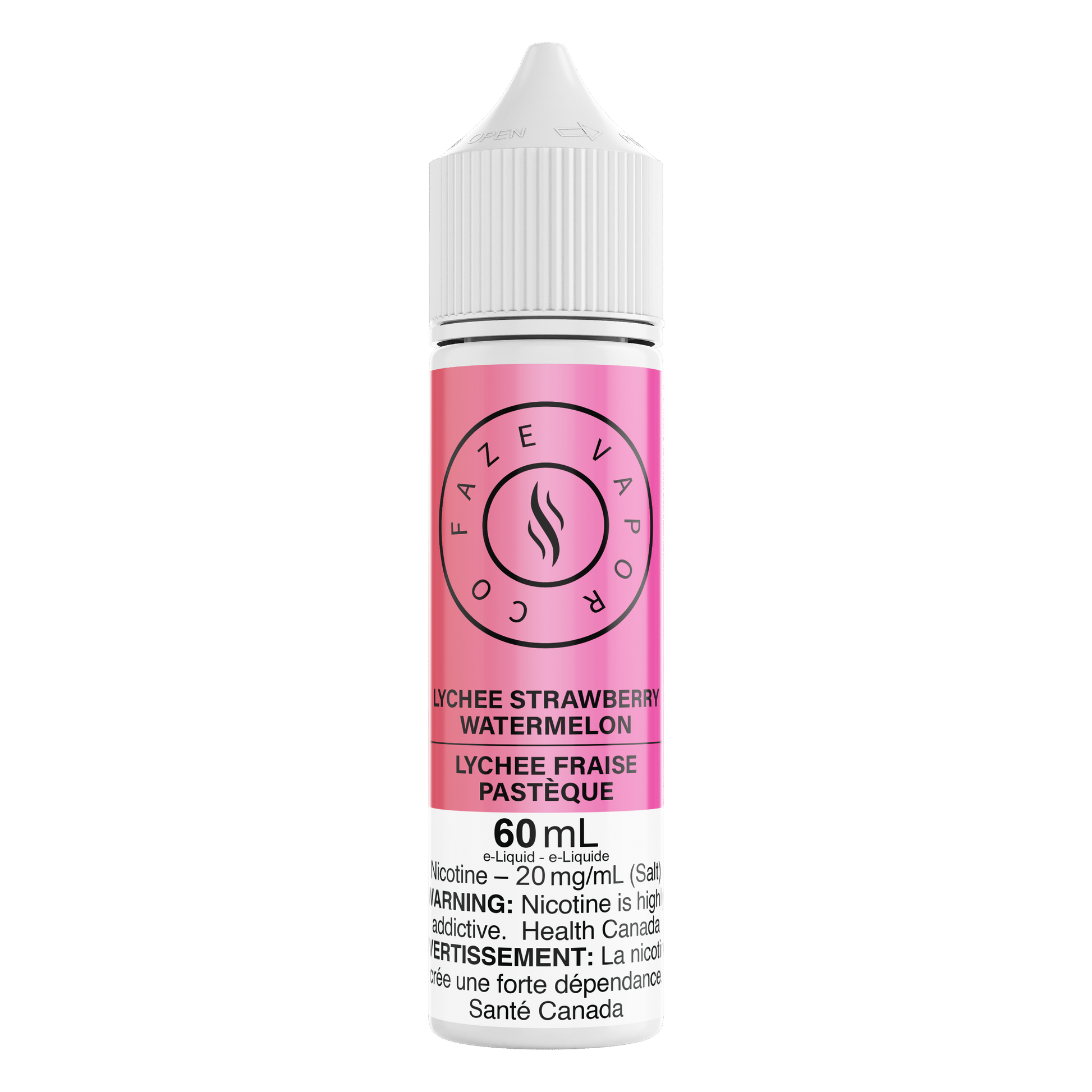 Faze Vapor Co 60mL Salts – Lychee Strawberry Watermelon,