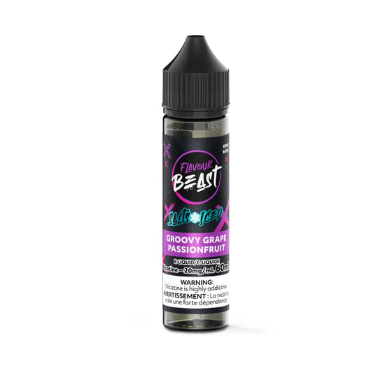 Flavour Beast E-Liquid 60mL Salts – Groovy Grape Passionfruit Iced,