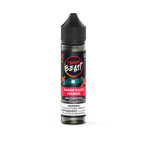 Flavour Beast E-Liquid 60mL Salts - Ragin' Razz Mango Iced, Flavour Beast E-Liquid 60mL Salts - Ragin' Razz Mango Iced,