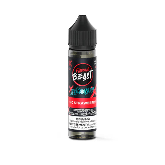 Flavour Beast E-Liquid 60mL Salts – Sic Strawberry Iced,