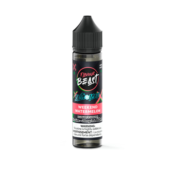 Flavour Beast E-Liquid 60mL Salts – Weekend Watermelon Iced,