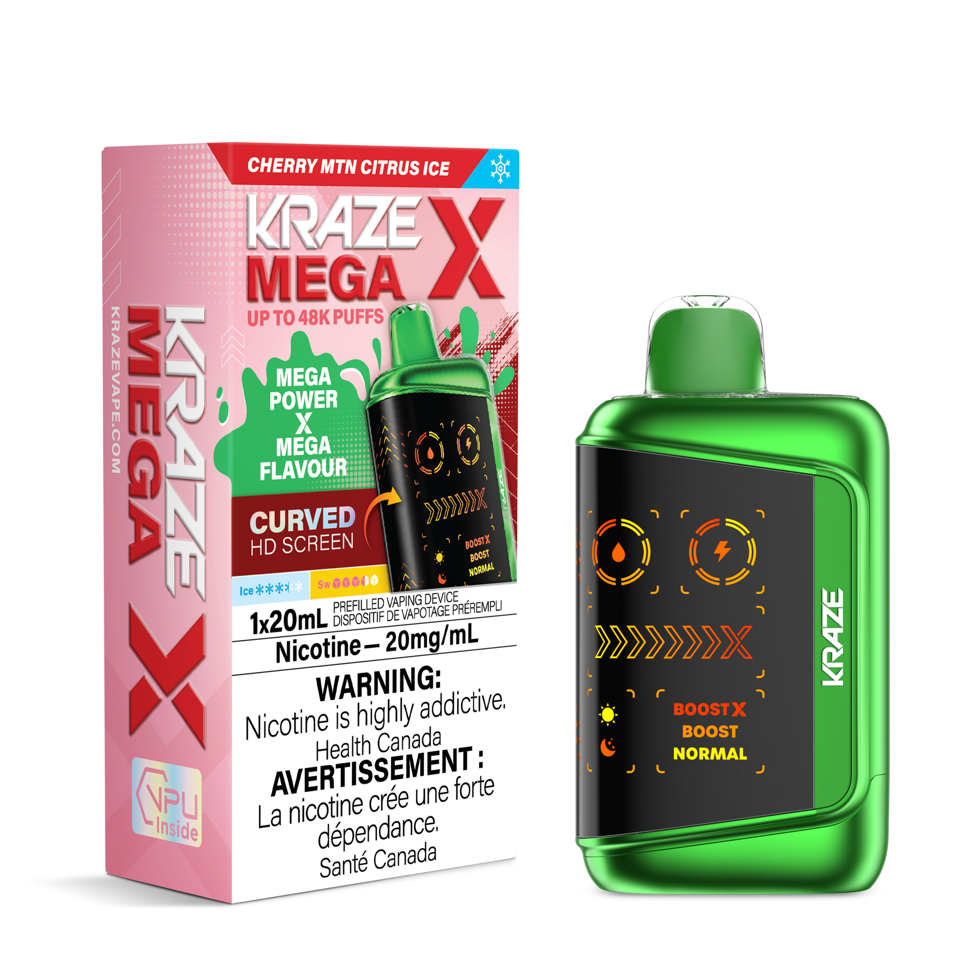 Kraze Mega X Rechargeable Disposable Vape 20mL,