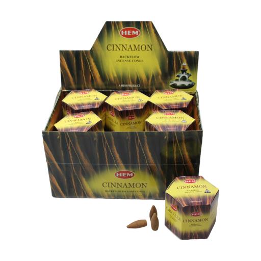 HEM Backflow Cones – Cinnamon Backflow Incense 40 Cones