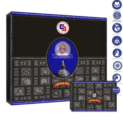 Satya Backflow Cones – Super Hit Backflow Dhoop Incense 10 Cones