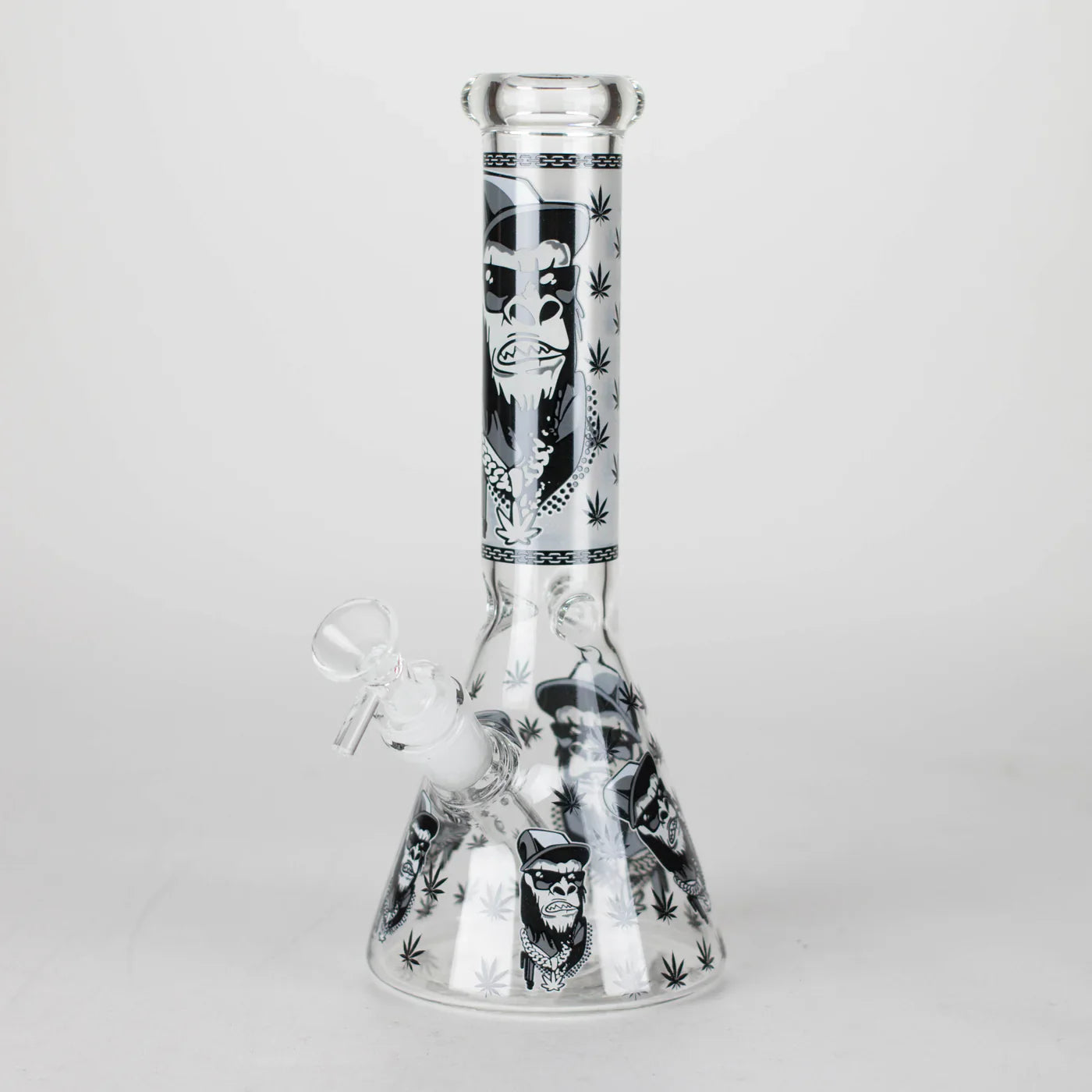 10″ Gorilla Designs Glow In The Dark Beaker Bong