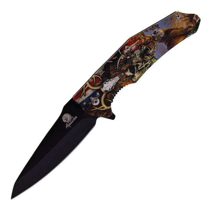 8″ Ghostwood Deer Spectral Stalker Folding Grip Knife