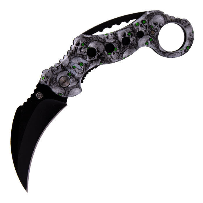 7″ Wicked Skullstorm Folding Knife