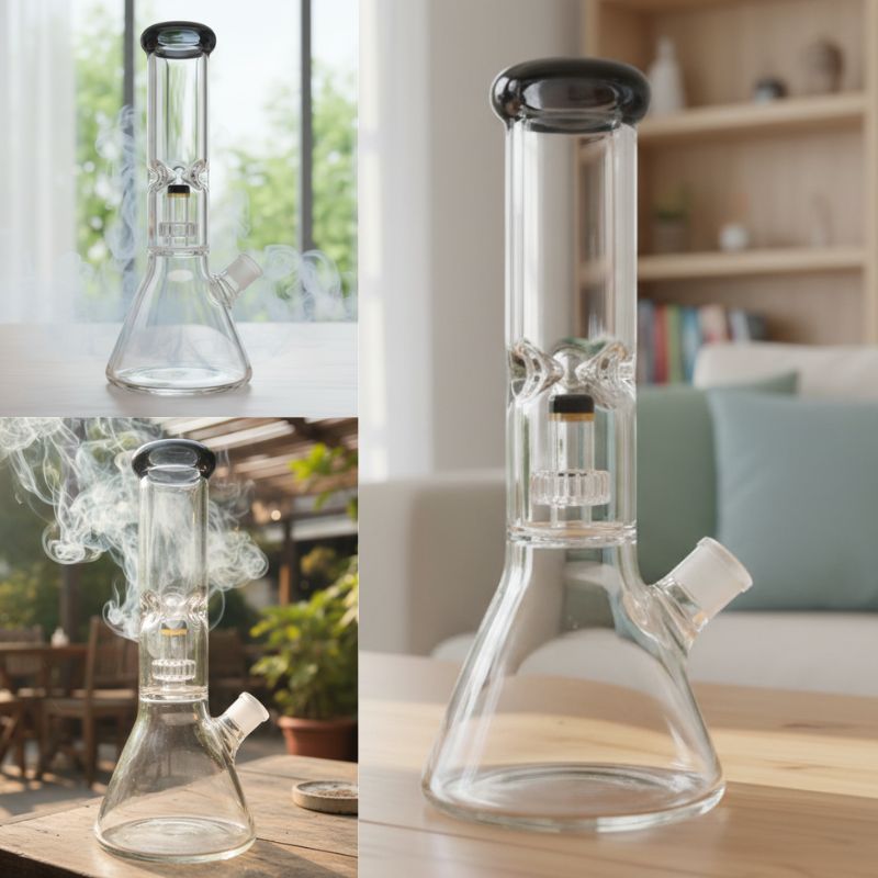 Xtreme – 16″ 7mm Classic Beaker Bong w/ Colour Top