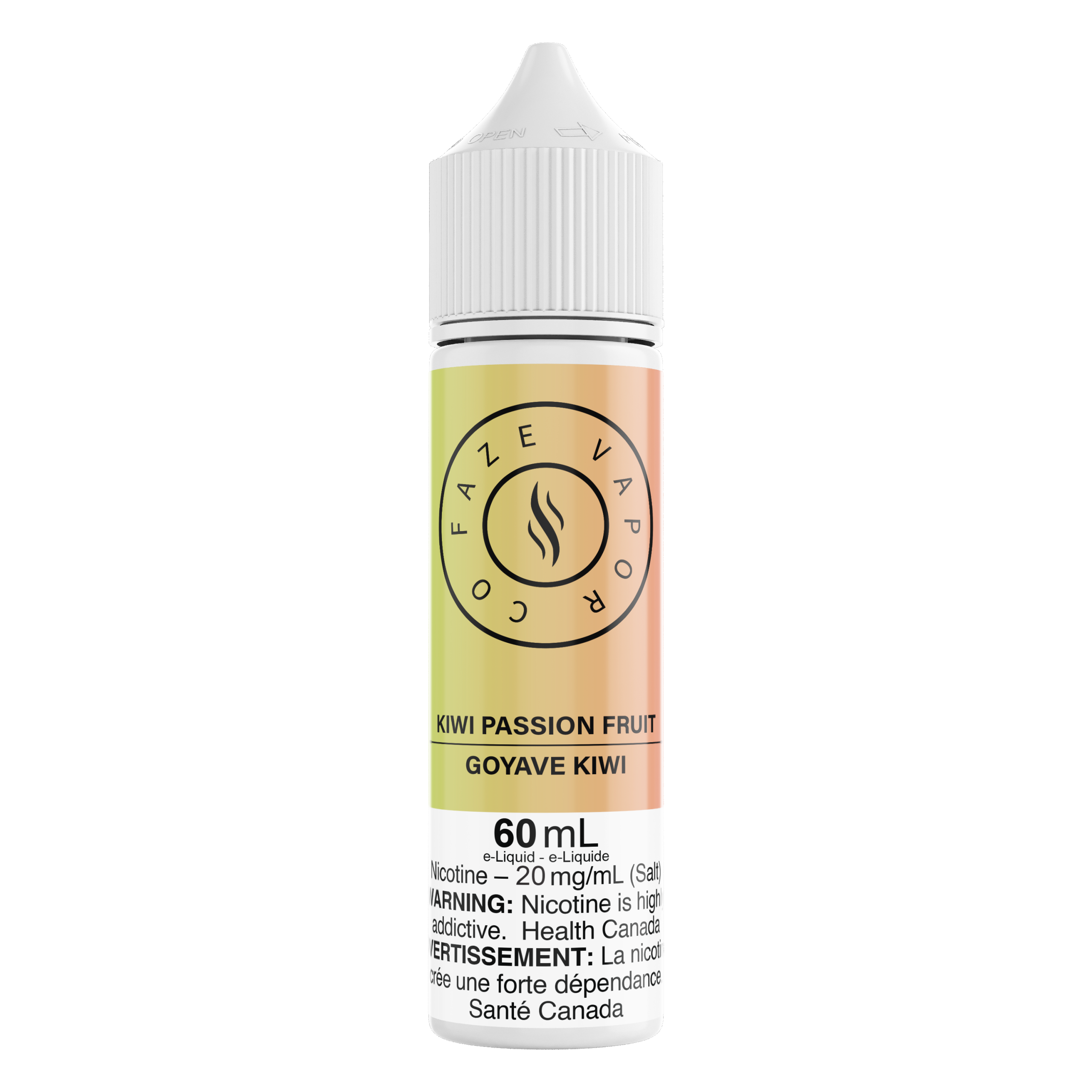 Faze Vapor Co 60mL Salts – Kiwi Passion Fruit (+Guava)