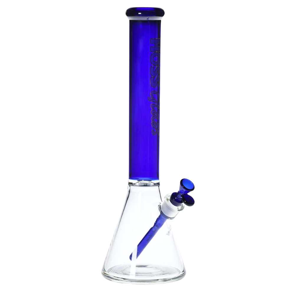 Hoss Glass – 18″ 7mm Thick Beaker w/ Coloured Top