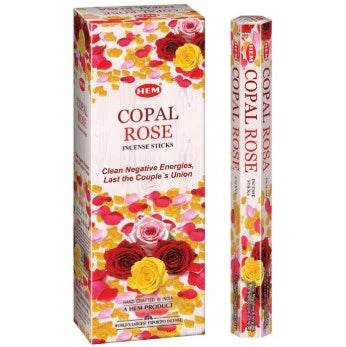 HEM – Copal Rose Incense Sticks – 20 Sticks