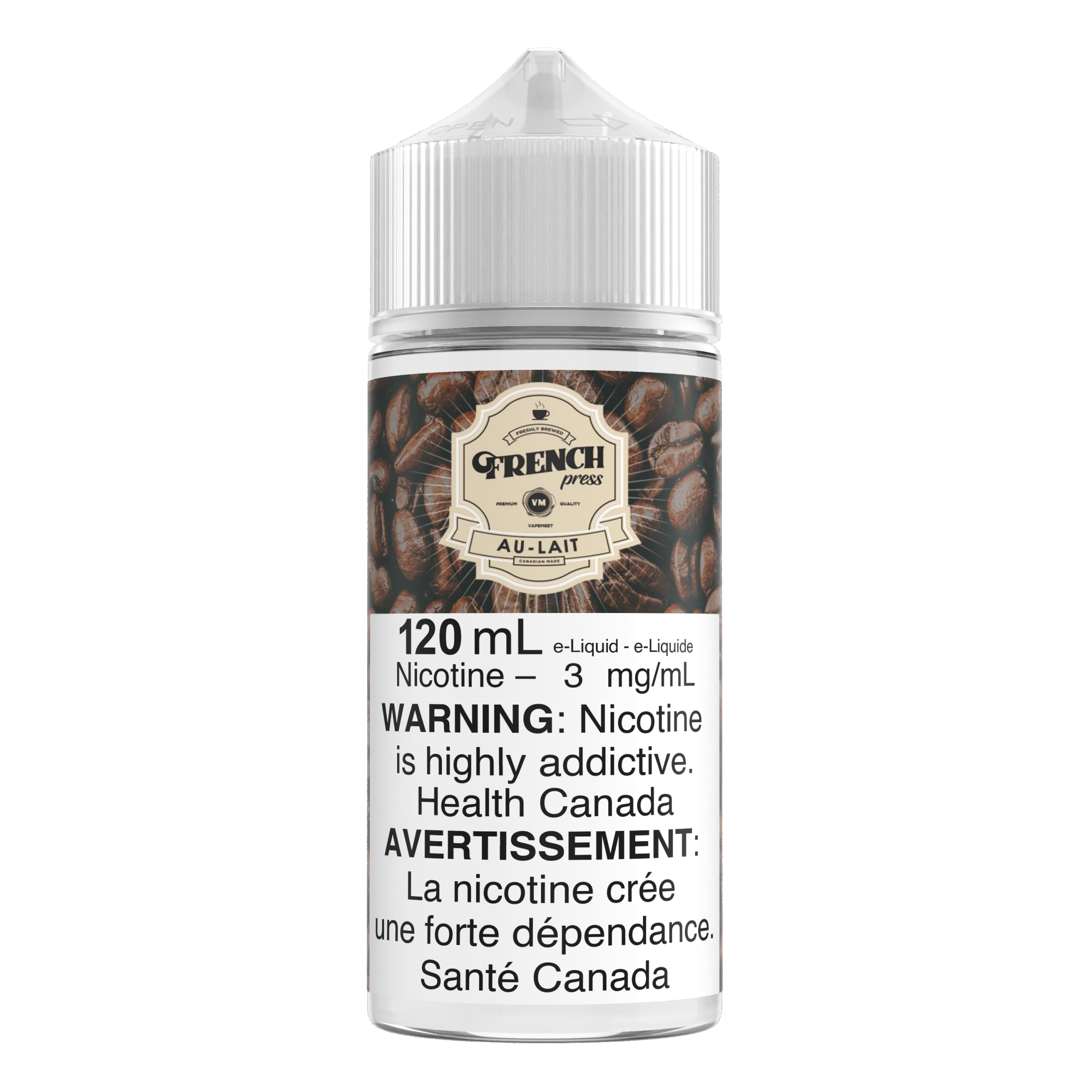 French Press 120mL E-liquid – Au-lait