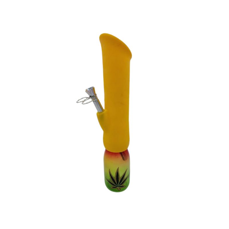 12″ Yellow Silicone Water Pipe Bong