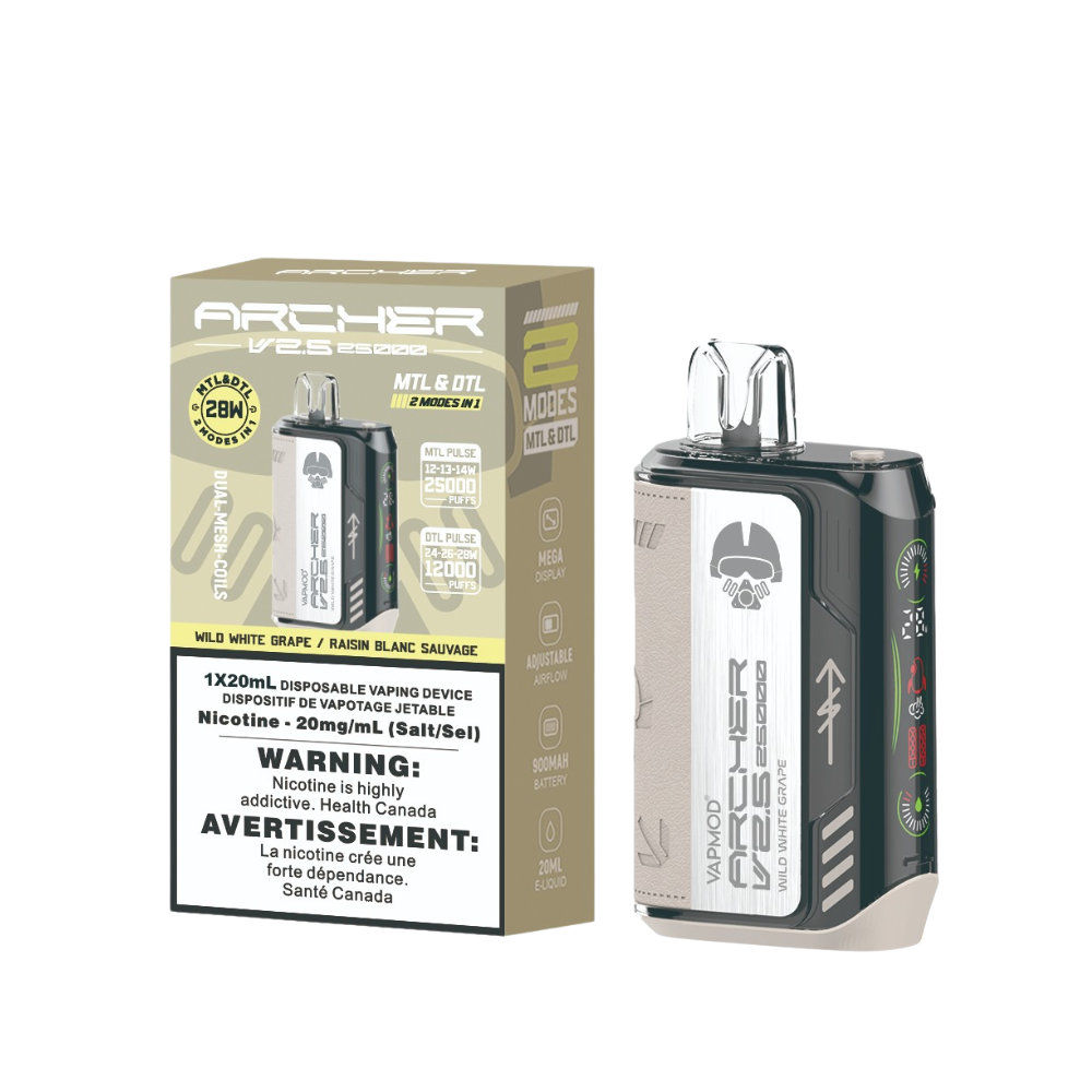 [CLEARANCE] VAPMOD Archer 2.5 25000 Puff Rechargeable Disposable Vape 20ml,