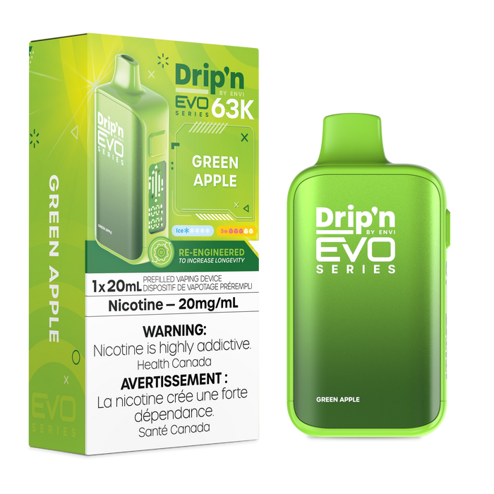 ENVI Drip'n EVO 63K Rechargeable Disposable Vape 20mL, ENVI Drip'n EVO 63K Rechargeable Disposable Vape 20mL,