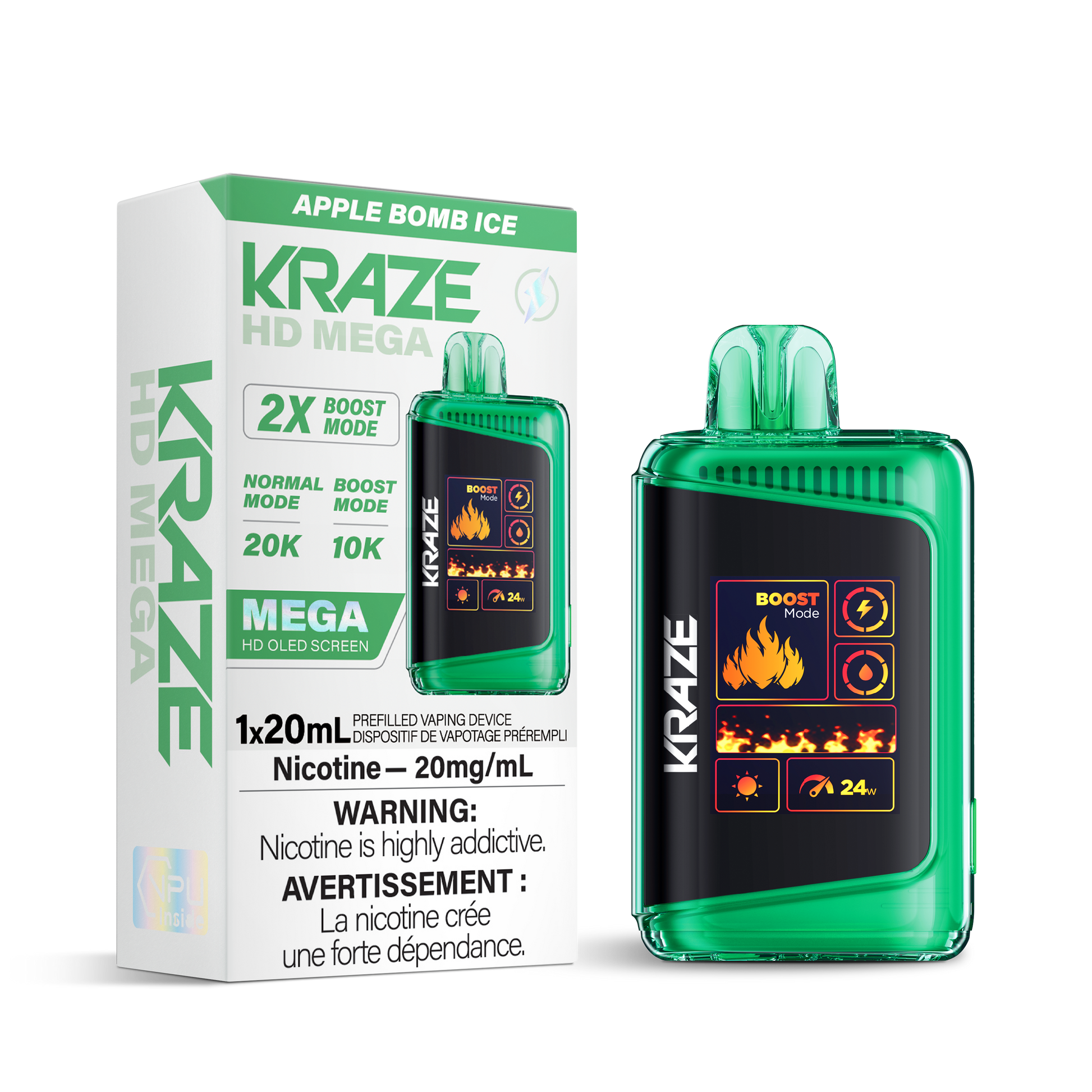 Kraze HD Mega 20k Rechargeable Disposable Vape 20ml,