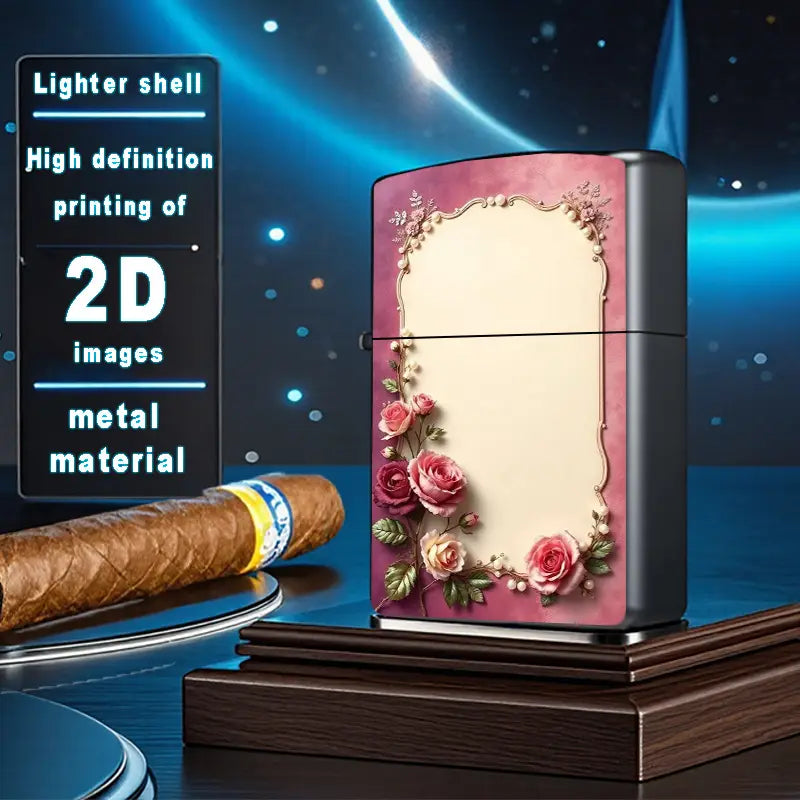 Vintage Rose Floral Border Lighter Shell,