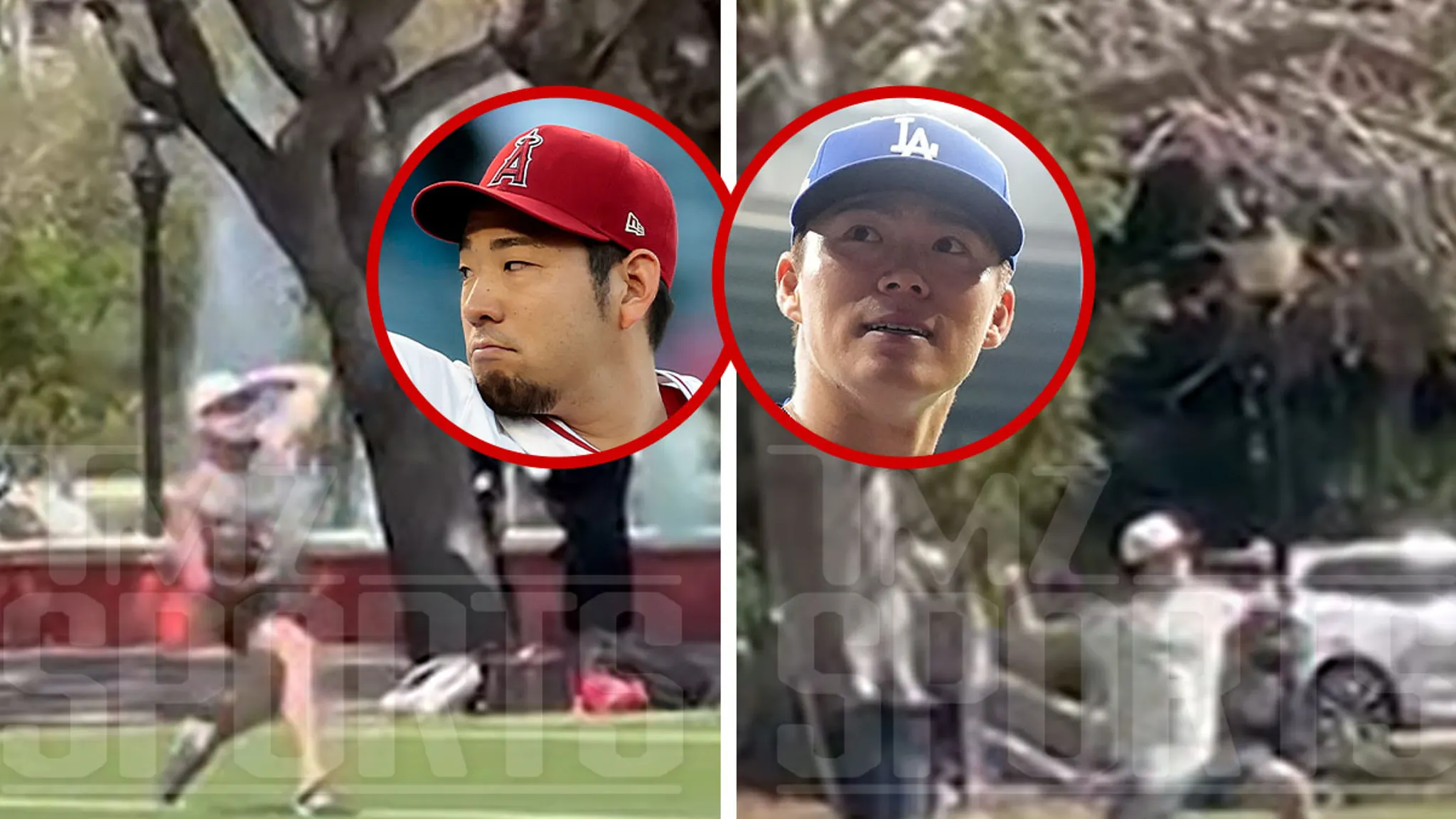 Yoshinobu Yamamoto, Yusei Kikuchi Hit Miami Park For Pitching Practice 993ca53d8b5149d8a42167590946d62f Xl