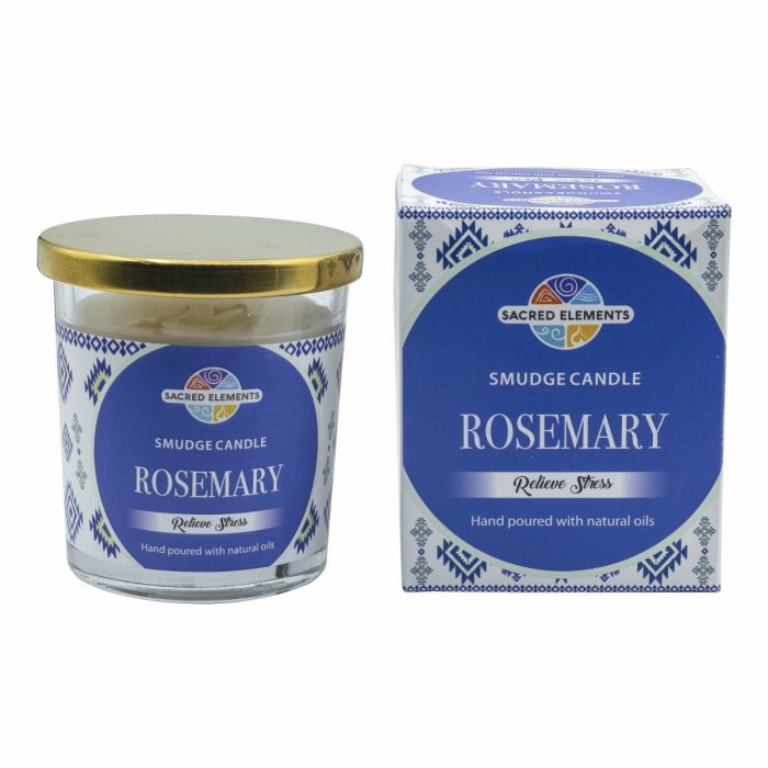 All Products Sacred Elements - Rosemary Glass Jar Smudge Candle - 6.5 oz
