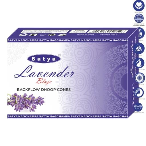 All Products Satya Backflow Cones - Lavender Blaze Backflow Dhoop Incense 10 Cones