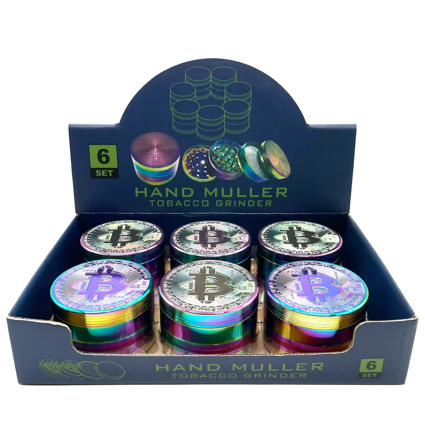 Bitcoin - 63mm 4-Pc Herb Grinder