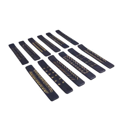 ZenN - Carved Black Incense Ash Catcher Set
