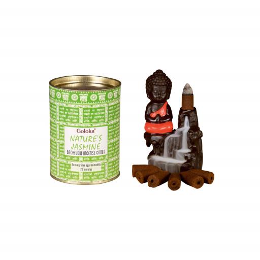 All Products Goloka Backflow Cones - Nature's Jasmine Backflow Incense 24 Cones