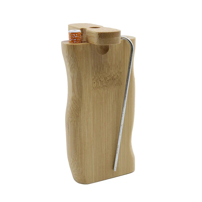 4" Bamboo Wood Dugout w/ Metal Bat and Poking Tool