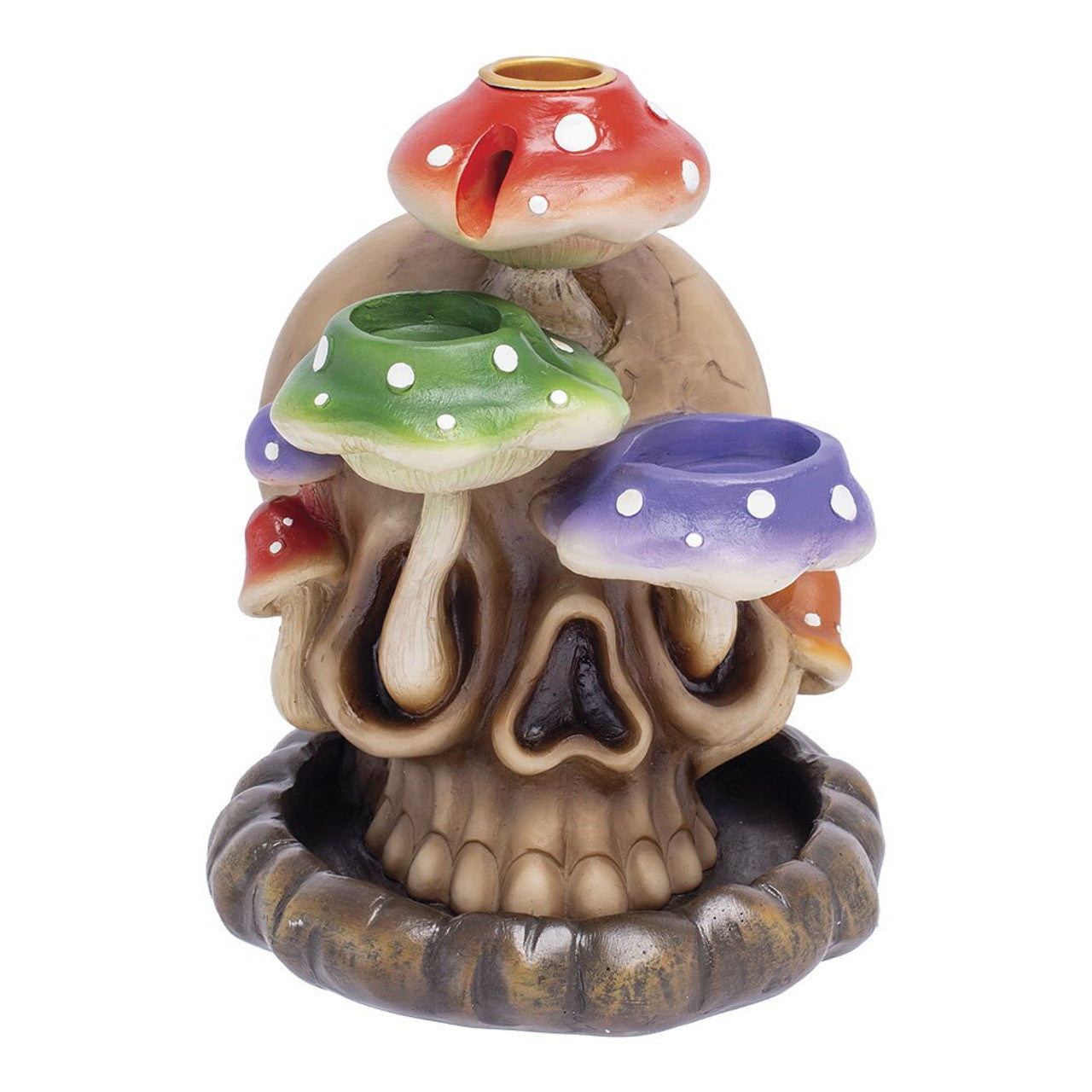 All Products Fujima -Tri-Mushroom Skull Backflow Incense Burner 6"