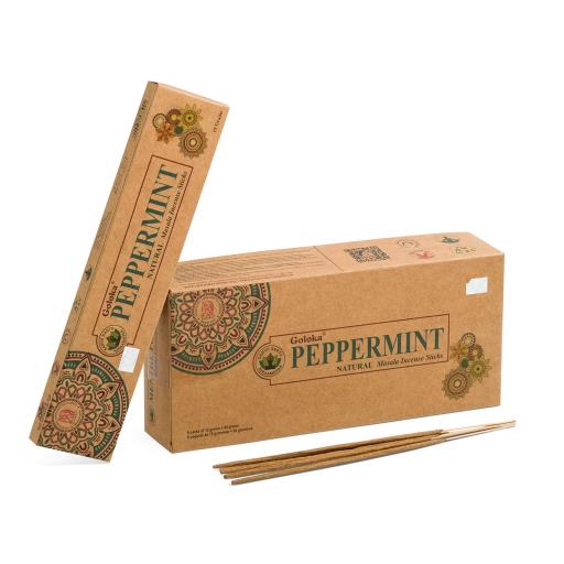 All Products Goloka – Aromatherapy Series 9″ Incense Sticks Peppermint (15g)