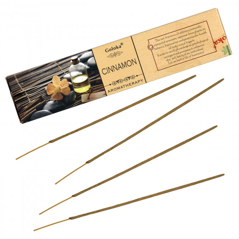 All Products Goloka – Aromatherapy Series 9″ Incense Sticks Cinnamon (15g)