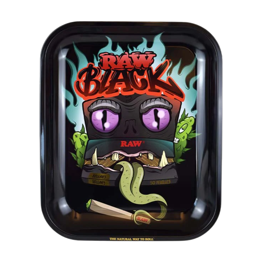 All Products RAW - Black Monster Metal Large Rolling Tray