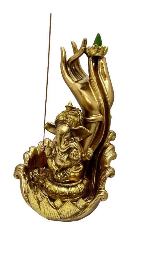 All Products ZenN - Ganesha Hand with Lotus Backflow Incense Burner 5.7x4.1x8.9β