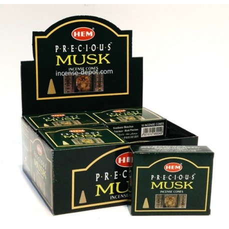 HEM - Precious Musk Incense Cones (10 Cones)