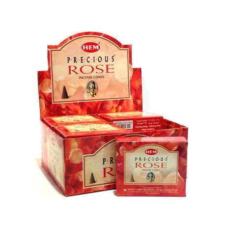 HEM - Precious Rose Incense Cones (10 Cones)