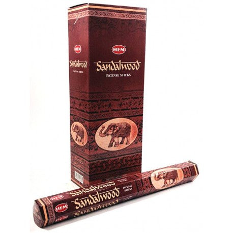 All Products HEM Sandalwood 9″ Incense Sticks – Hex Box (20g)