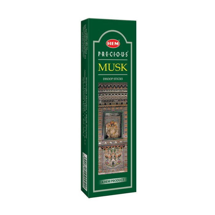 HEM - Precious Musk Dhoop Sticks – 14 Sticks, 25g, 4"