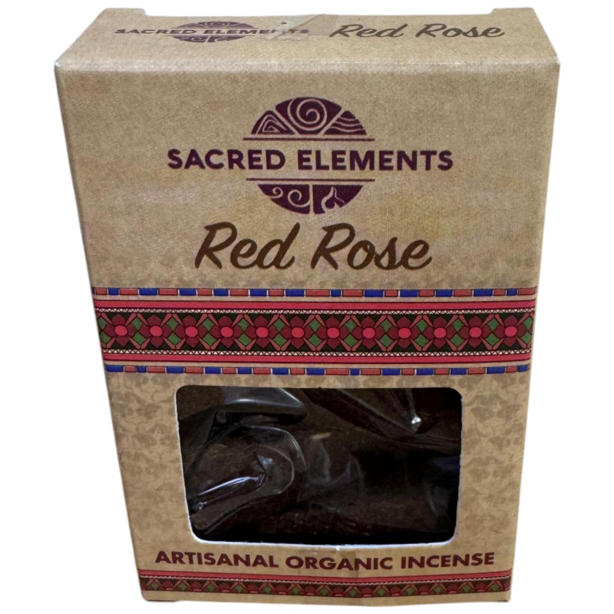 All Products Sacred Elements - Red Rose Organic 5 Incense Cones