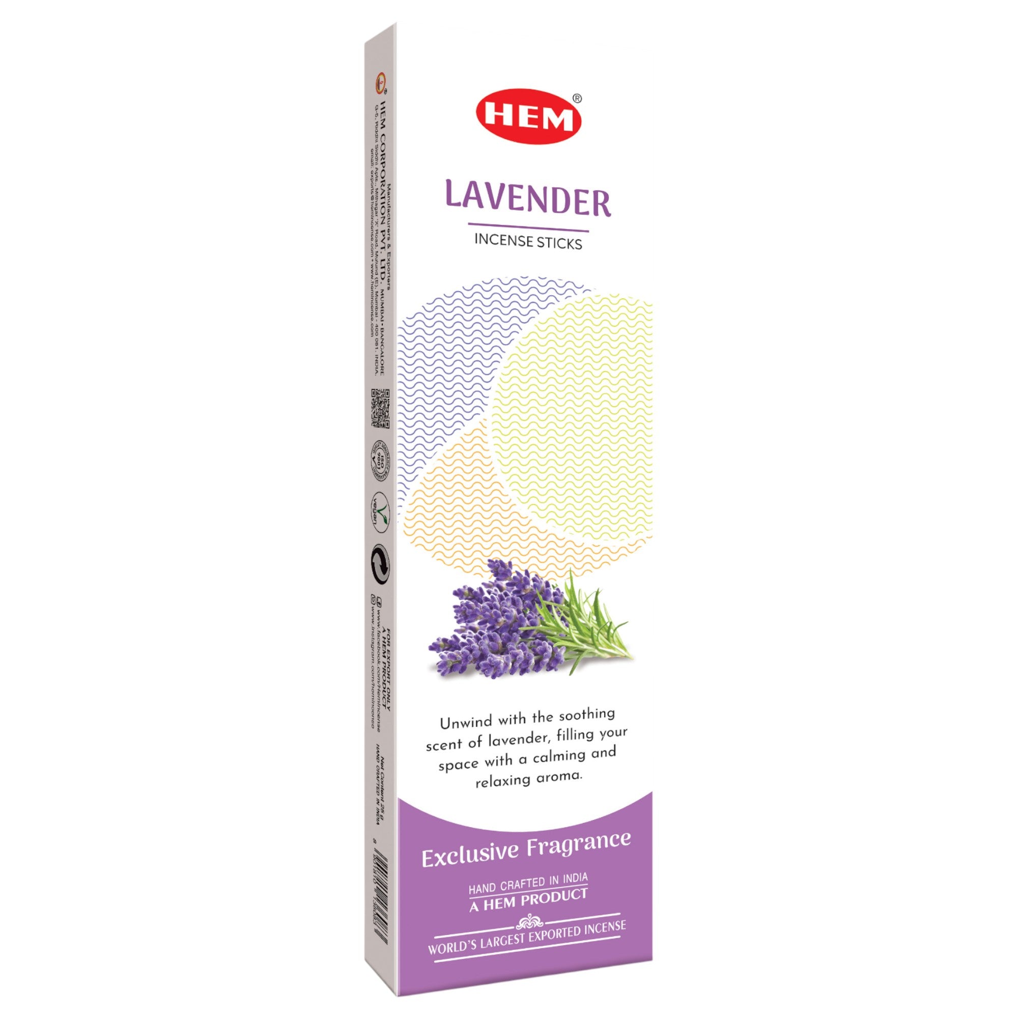 All Products HEM - Lavender White Series - 20 Sticks