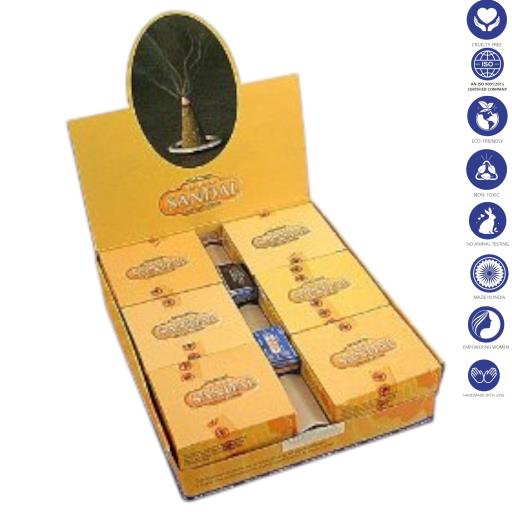 All Products Satya - Super Sandal Dhoop Cones (12 Cones, 1″)