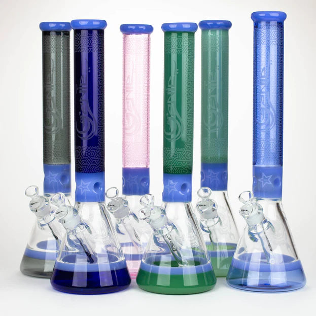 Genie 17" Sandblasted Artwork Bong