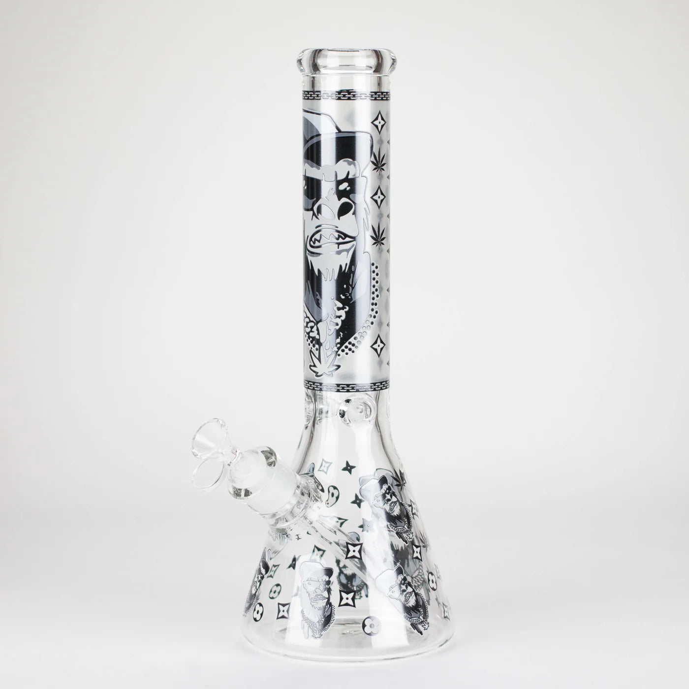 14″ 7mm Gorilla Designs Glow In The Dark Beaker Bong