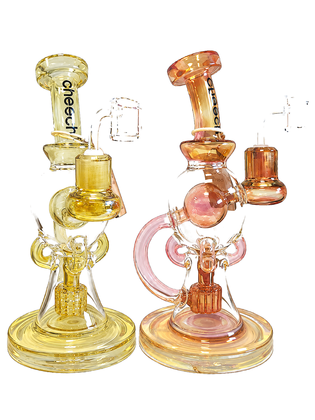 Cheech Glass 8″ Fumed Recycler Rig