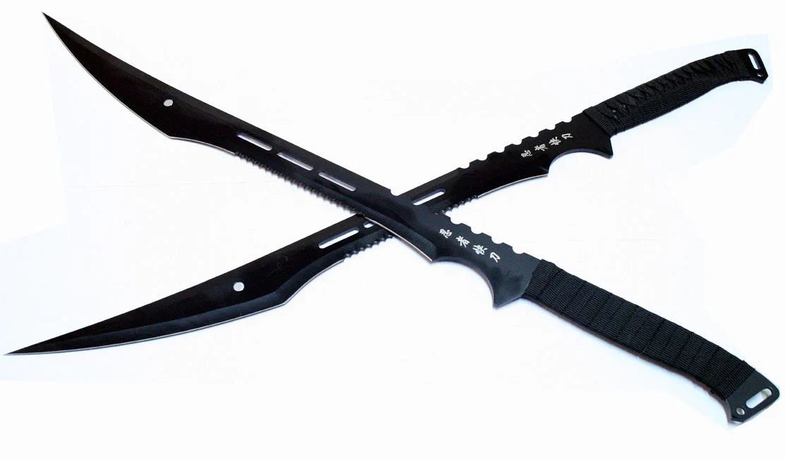 27″ Black Ninja 2-Pc Set Sword Striker