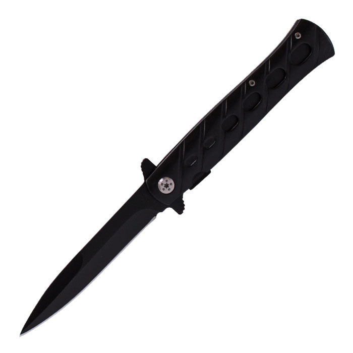 9″ Glossy Finish Stiletto Foldable Pocket Knife