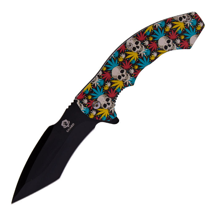 8″ Grin & Bloom Skull Garden Folding Knife