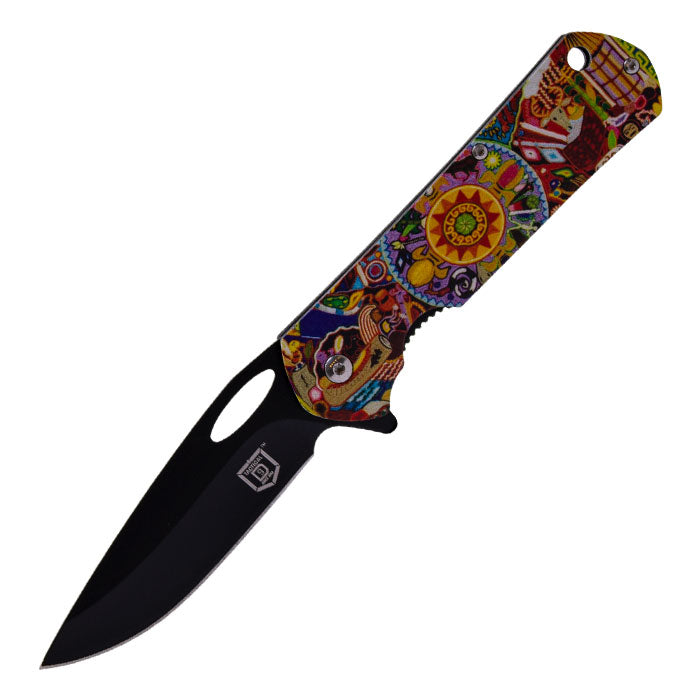 8″ Retro Spectrum Vintage Glow Folding Knife